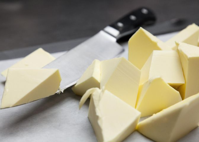 butter blocks and knife