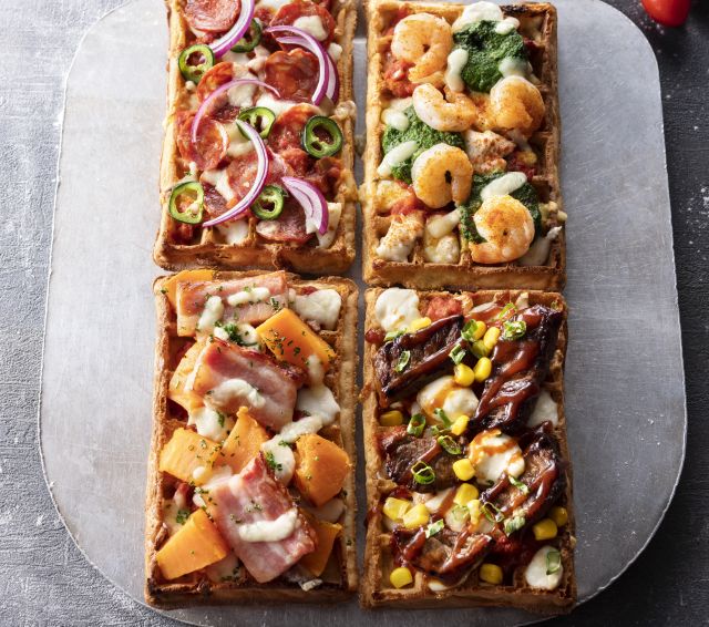 Korean Waffle Pizza