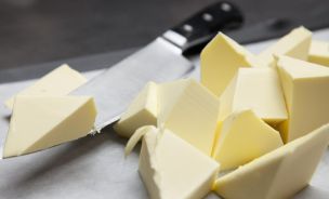 butter blocks and knife